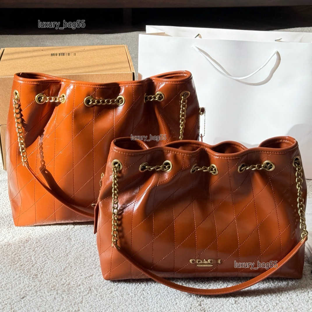 Totes Designer bag Evelyn bag Evelyn 36 tote bag leather new model chain high quality minimalist style diamond grid quilted shoulder bag handbag