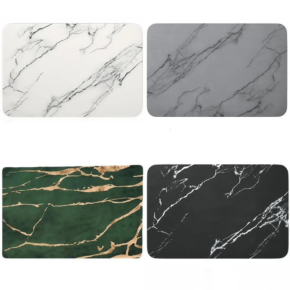1 Pcs Bathroom Rugs Bath Diatomite Stone PU Floor Mat Non Slip Quick Dry Pad 60x40CM Shower Toilet Rug Doormat Washable 251211