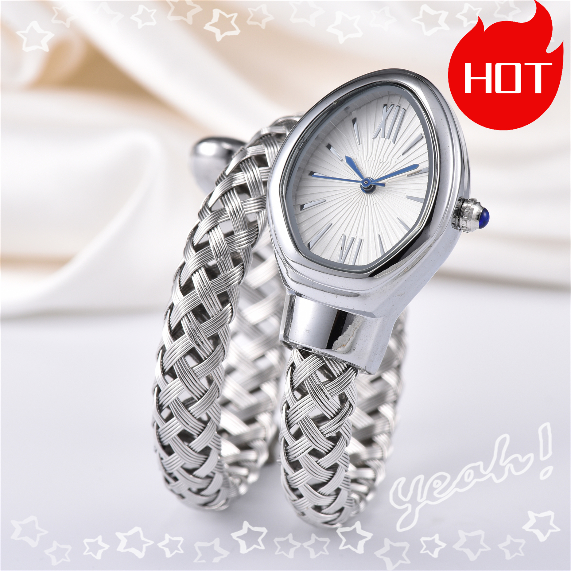 Women SERPENTIity Model Sport Snake watch Quartz automatic movement Luxury lady Watches Business Stainless Steel Man Square womens Wristwatches#138