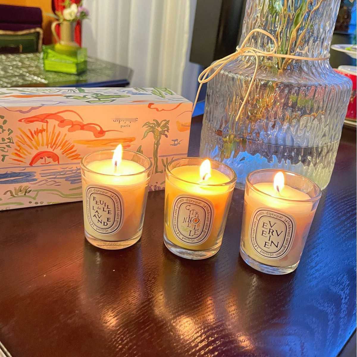 Designer White Natural Vegetable Oil Extract less Candles 3 Piece Aroma Candle Gift Set di candele aromatiche Q251219