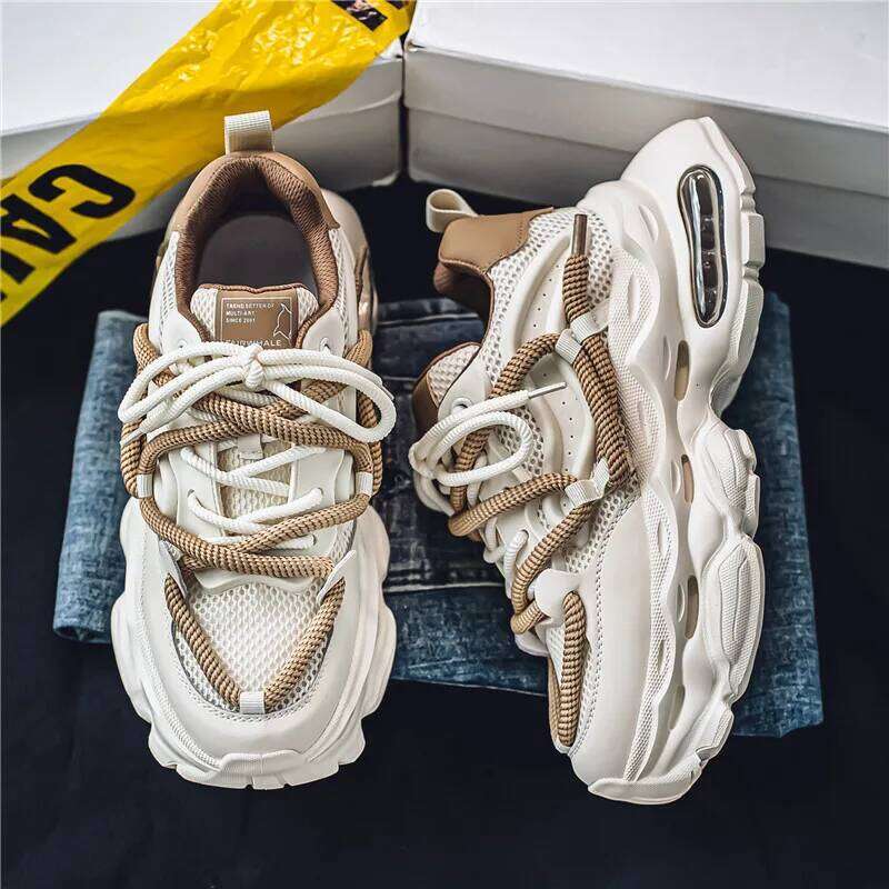 New Men Autumn Winter Comfortable Men's Platform Sneakers Fashion Casual Shoes Sports Trainers Tenis Size44 25M1219