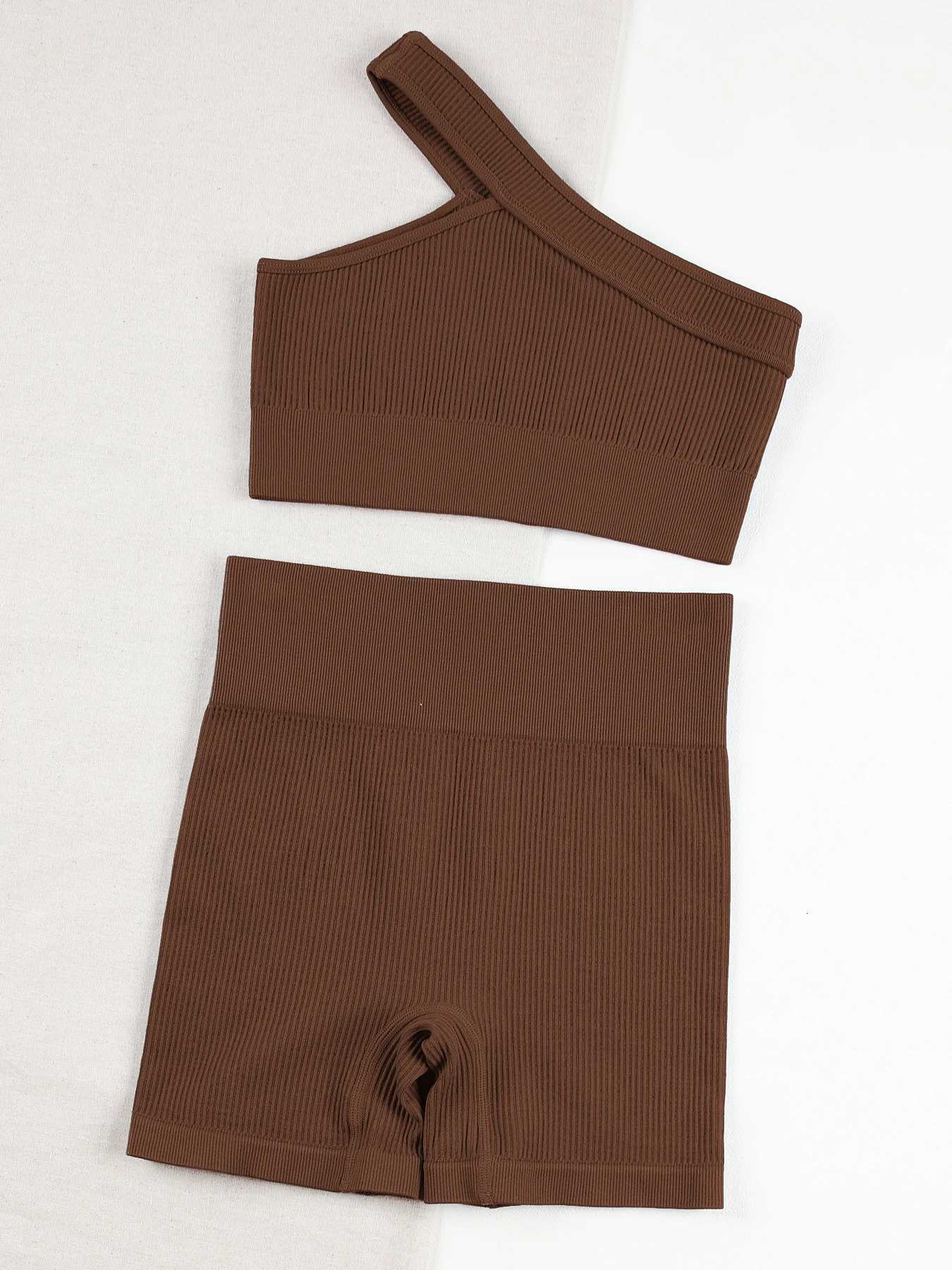 CHRLEISURE Seamless Sports Set Women Fitness Outfit Rib Yoga Suit Running Bra without Pad with Workout Leggings Gym Sportsweart251219