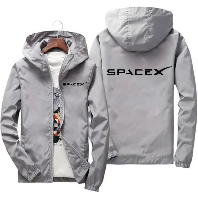 2024 Mens SpaceX Space X Hoodies Printing Casual Spring and Autumn Protective Racing Suits Sport Zipper Jacket Coats 251217