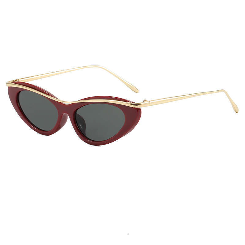 Sunglassses designer sun glasses Small Frame Cat Eye Personality New Ins Internet Celebrity High-End Retro Fashion Versatile