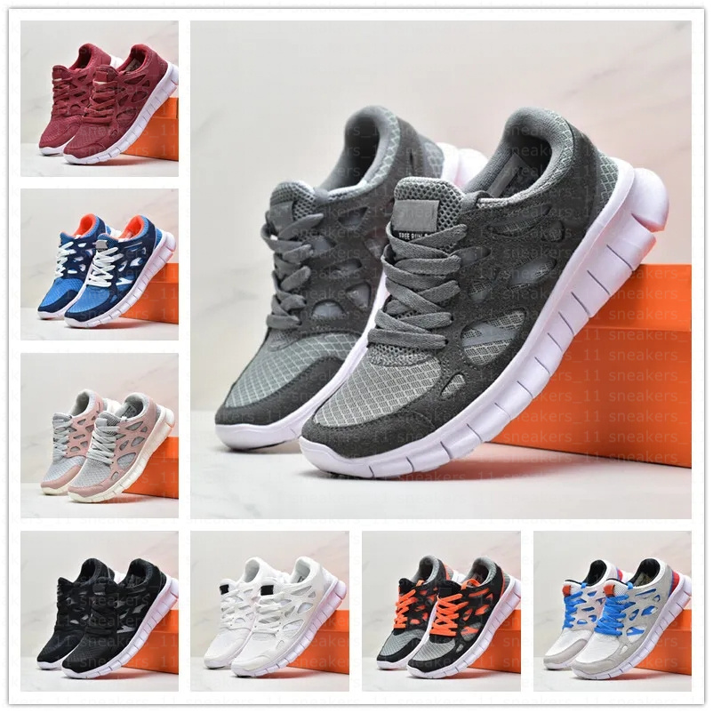 Free Run 2 Men casual Shoes Trainers Triple Black White Red Racer women Sports Sneakers Barefoot Light Photo blue Orange Adult running shoes zapatos size 36-45