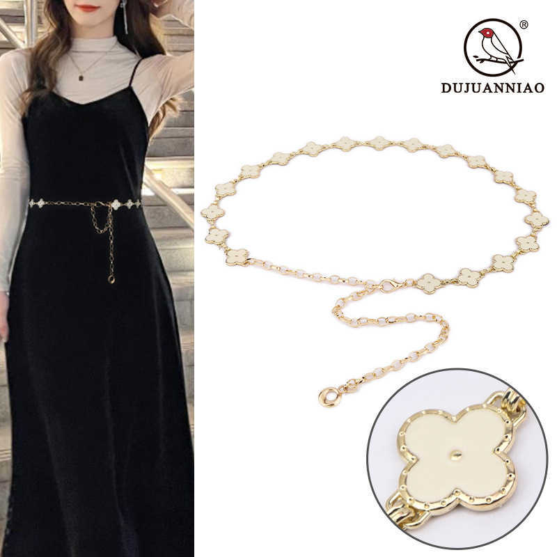 European-style flower metal elegant chain women's delicate decoration matching skirt dress waist belt Z251219
