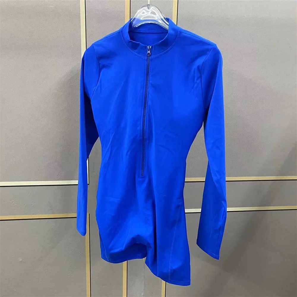 2025 Pad Zipper Long Sleeve Yoga Set Women One Piece Jumpsuit Gym Workout Shorts Fitness Bodysuit Sports Athletic Suit XP358t251219