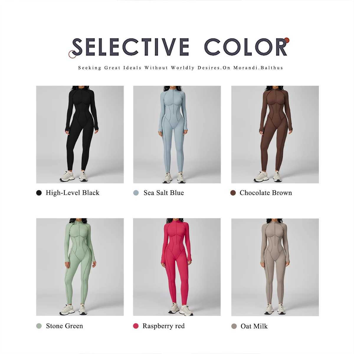 Hearuisavy Sports Jumpsuit Woman Female Clothing Fitness Overalls Stand-up Collar Zipper Bodysuit Gym Breathable Sporty Jumpsuitt251219