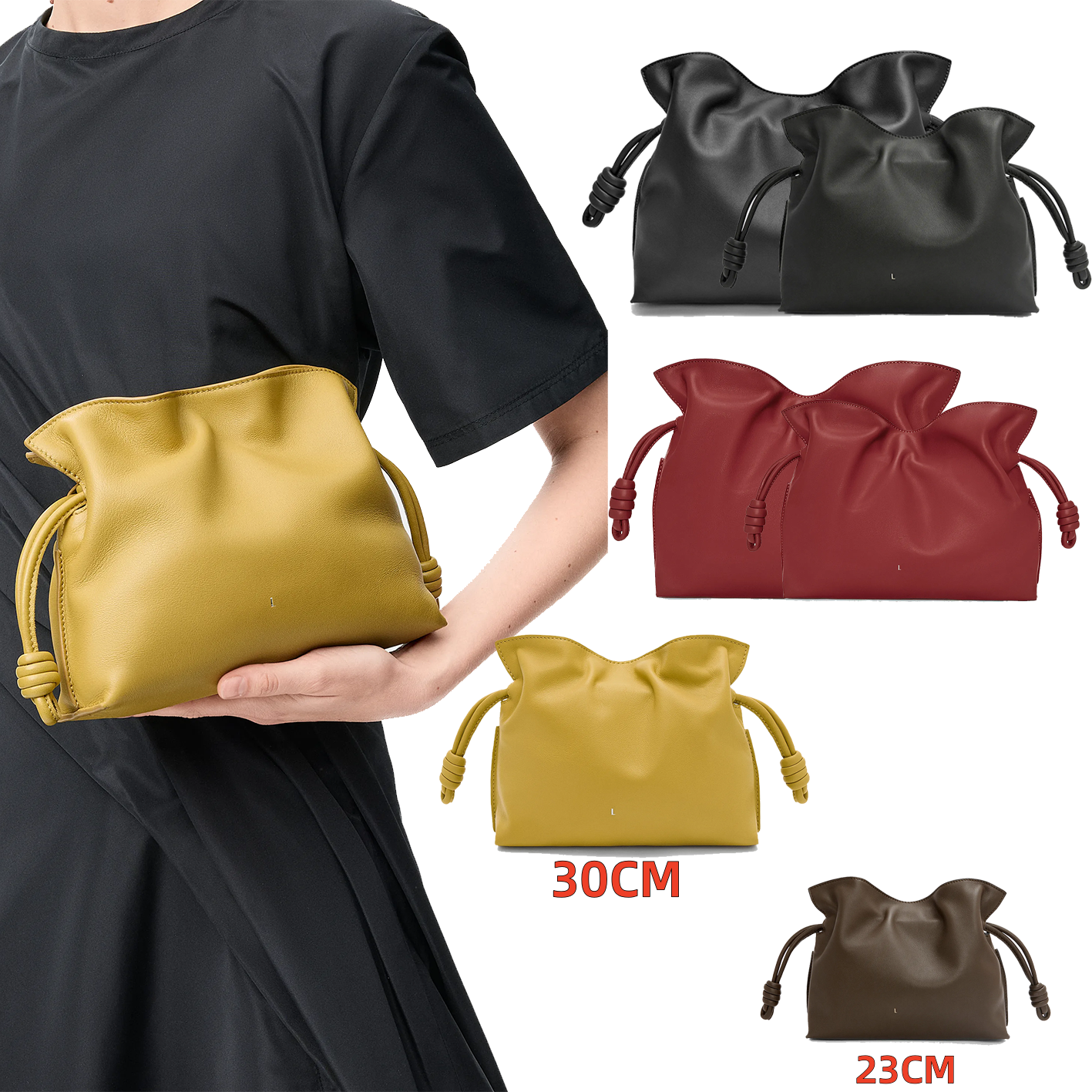 Flamenco Designer bags Shoulder Bag Womens Clutch Bag Premium Cowhide Leather Brand luckey-bags Cloud Bags In Many Colors Luxury underarm bags crossbody purse