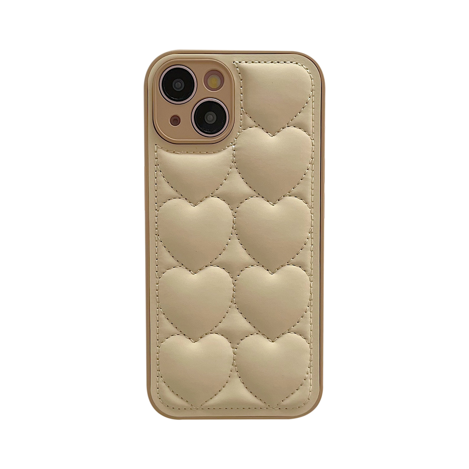 Korean Style Wave Heart Down Jacket Compatible with iPhone 17 Apple 16 Pro Max Phone Case 14 Autumn Winter 15 3D