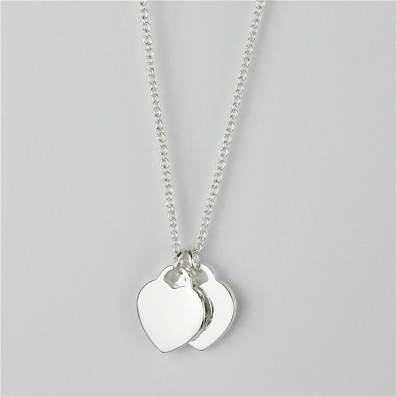Heart Necklace Pendant Fashion Jewelry Stainless Steel Titanium Band Charm Chain Designer Necklaces Gold Silver For Woman Birthday Christmas Gift Wedding Party