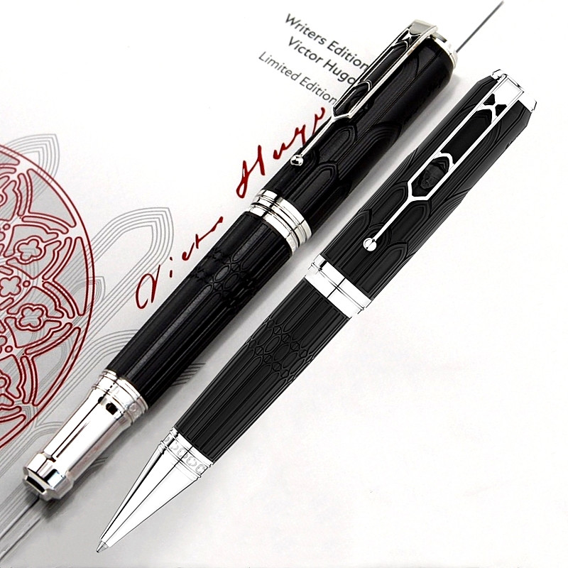 Limited Edition Victor Hugo Mte Ballpoint Pens Cathedral Statue Design Luxury Rollerball Fountain Pens Writing Stationery Office Gift With Serial Number