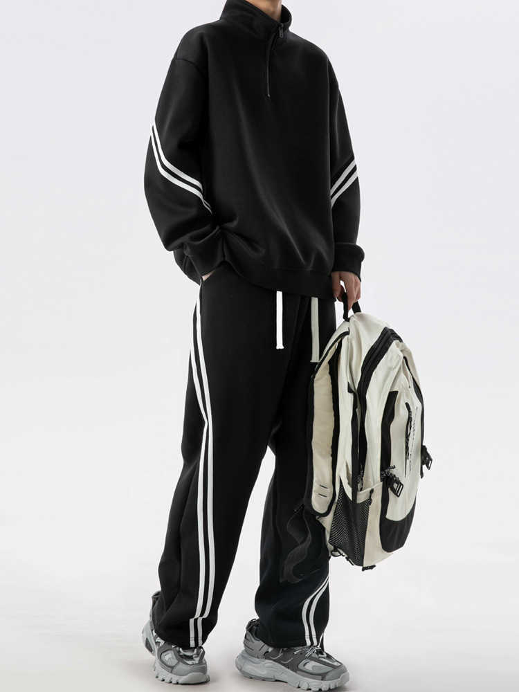Men's new style striped sportswear set for spring and autumn, casual hoodies for teenagers, men's wear L251219