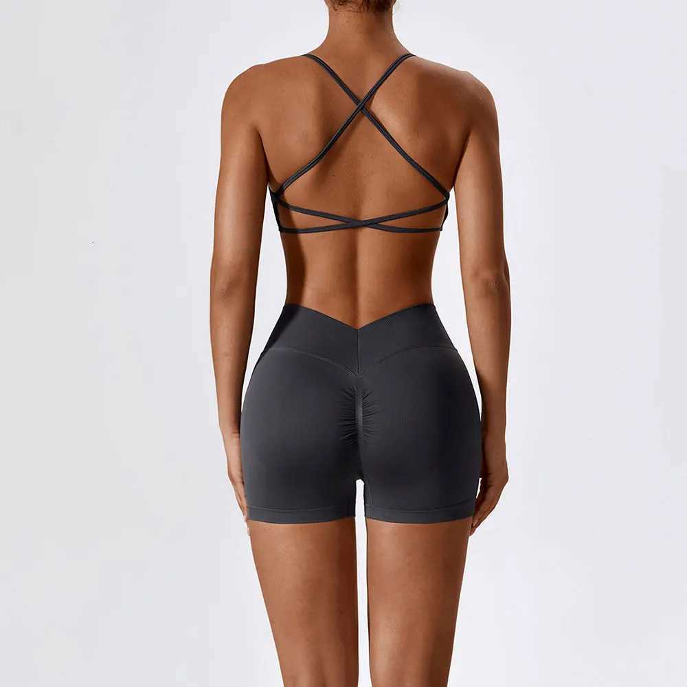 Seamless Yoga Set Gym Suits With Shorts Crop Top Sexy Bra Womens Pants 2 Pieces Set Running Workout Outfit Fitness Clothingt251219