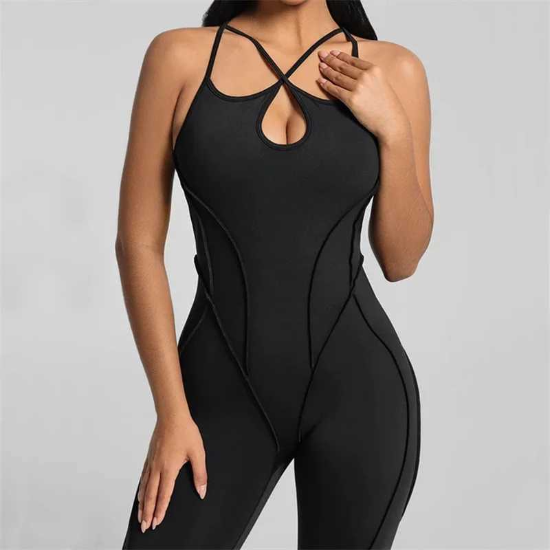 Pad Jumpsuit Women Workout Bodysuit Gym Sports Overall Sportswear Fitness Pilates Yoga Suit One Piece Outfit Wear XP317t251219