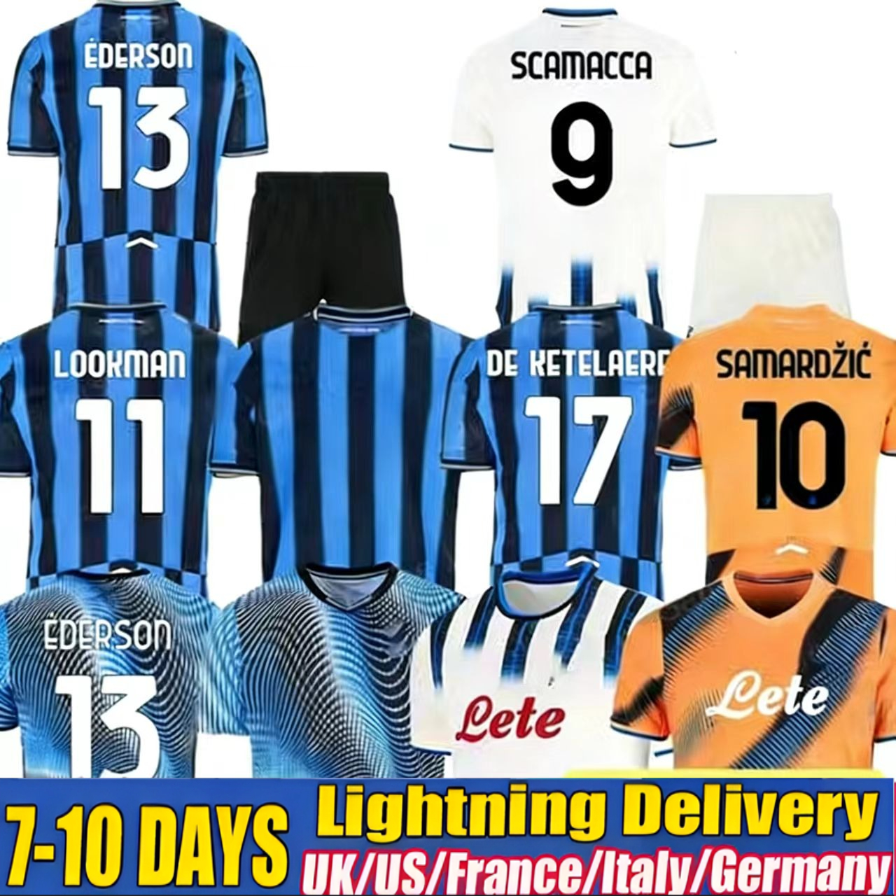 25 26 Atalanta Finals BC Soccer Jersey TOLOI HIEN CUADRADO SCAMACCA RETEGUI LOOKMAN 2025 2026 RUGGERI SCALVINI BRESCIANINI Men