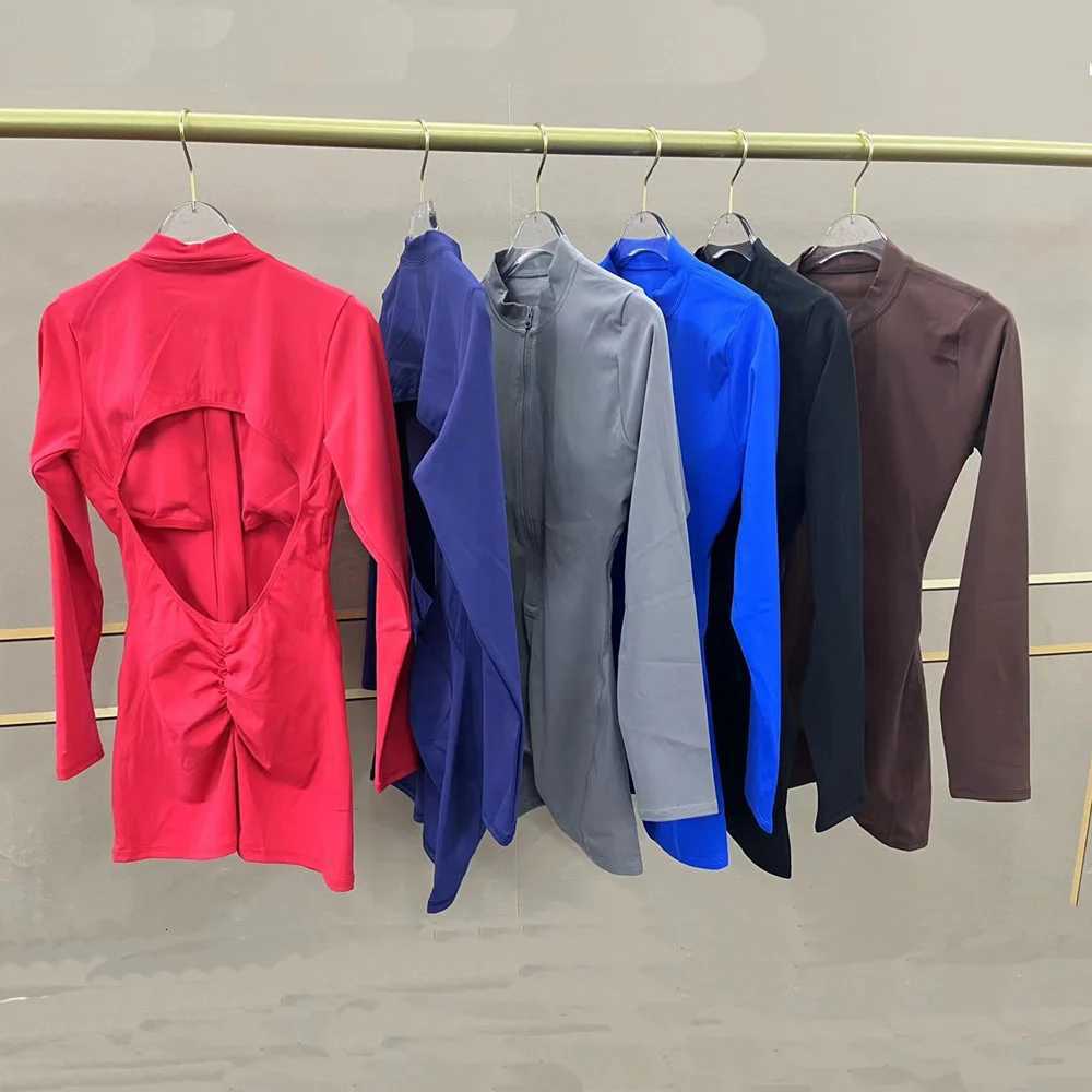 2025 Pad Zipper Long Sleeve Yoga Set Women One Piece Jumpsuit Gym Workout Shorts Fitness Bodysuit Sports Athletic Suit XP358t251219