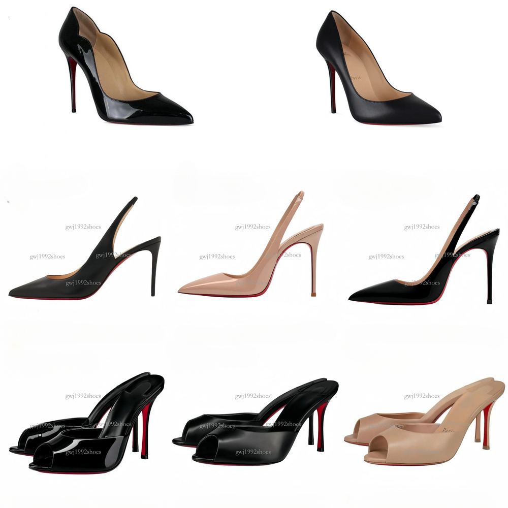 Women Red Heels Designer Patent Leather Heels Kate100 Hot Chick120 Pigalle Red Bottom High Heels 6cm 8cm 10cm 12cm Stiletto High Quality Fashion Womens Patent Heel