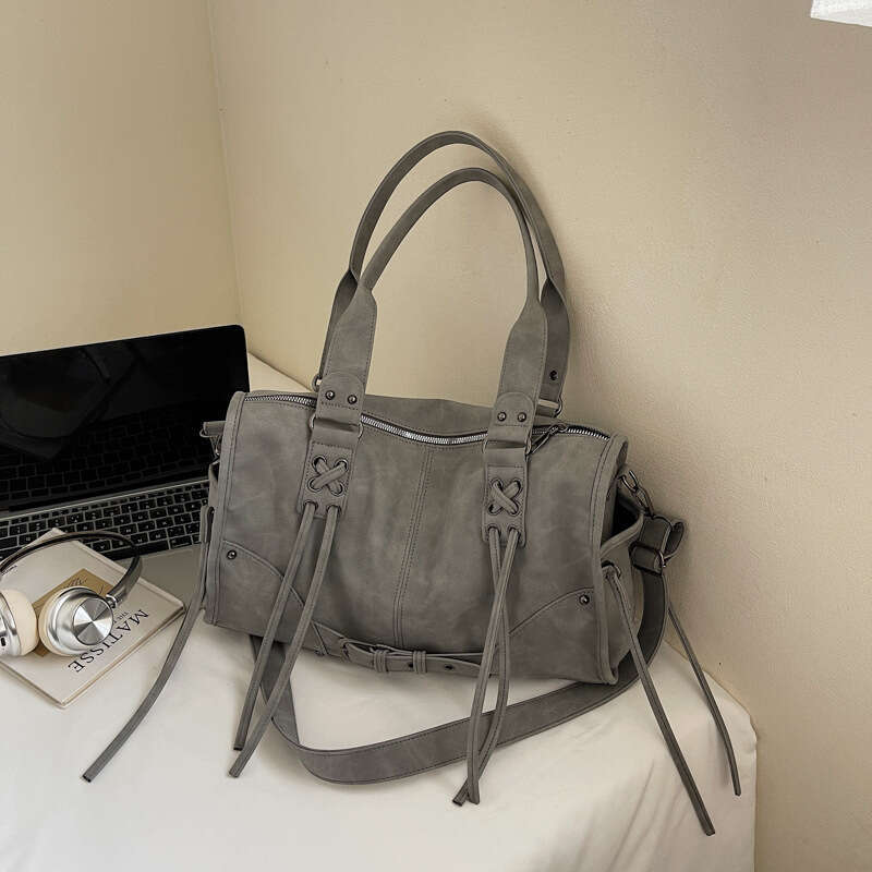 Korean Niche Cool Large Capacity Retro Single Shoulder New Lazy Style Star-Chasing Fashion Travel Crossbody Bag