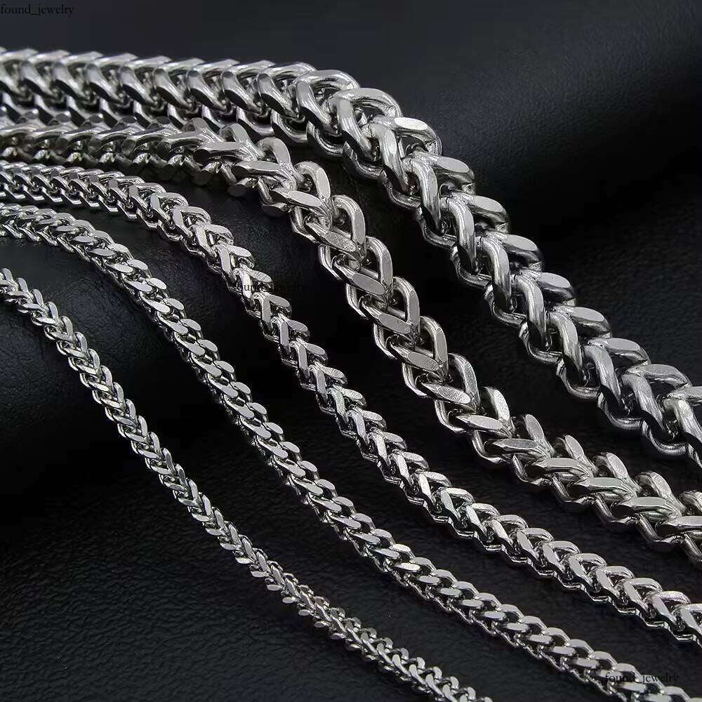 Wholesale New Trend Charm Men's Jewelry Sterling Silver Platinum Plated Franco Chain Necklace