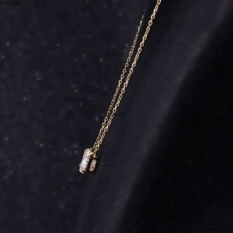 2025 Hot Sale 1ct 2ct 3ct Oval Cut D VS1 IGI Lab-Grown VVS Moissanite 14k Pure Gold 40 + 5cm Jewelry Necklace