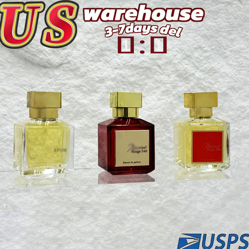 Baccaratt Rougue 540 70ml Eau De Parfum Designer Perfume High Quality F Paris Fragrance Man Woman Cologne Spray Long Lasting Smell perfume