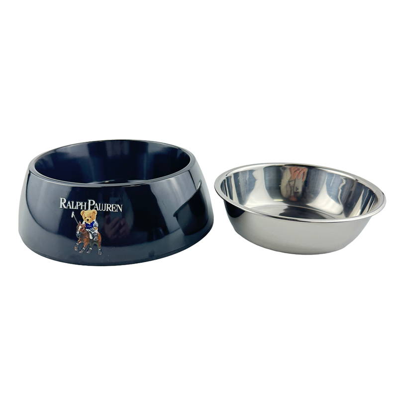 Designer Dogs Bowls 2-in-1 Stainless Steel Pet Cats Dogs Bowls for Small Medium Dogs Spoof Bowl Dog Food Water Bowl Melamine Elevated Pet Bowl No Skid
