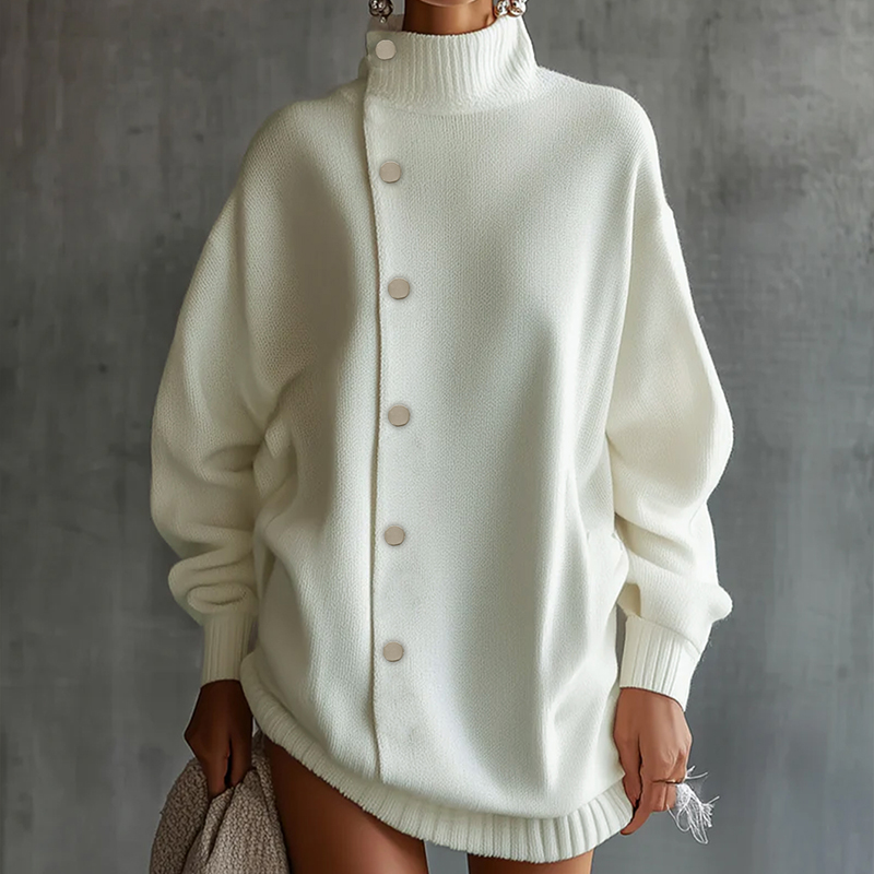 Chic Street Style Women's Knitwear: Comfortable Solid Colored Long Sleeve Sweaters for Daily Wear & Holidays AMX025