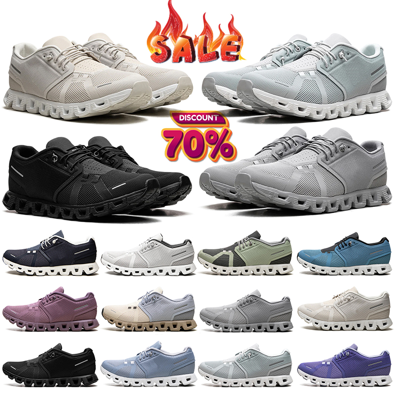 designer sneakers ons cloud mens womens running shoes trainers 5 comfortable Breathable platform flat white black beige grey outdoor sports runner shoe 36-45
