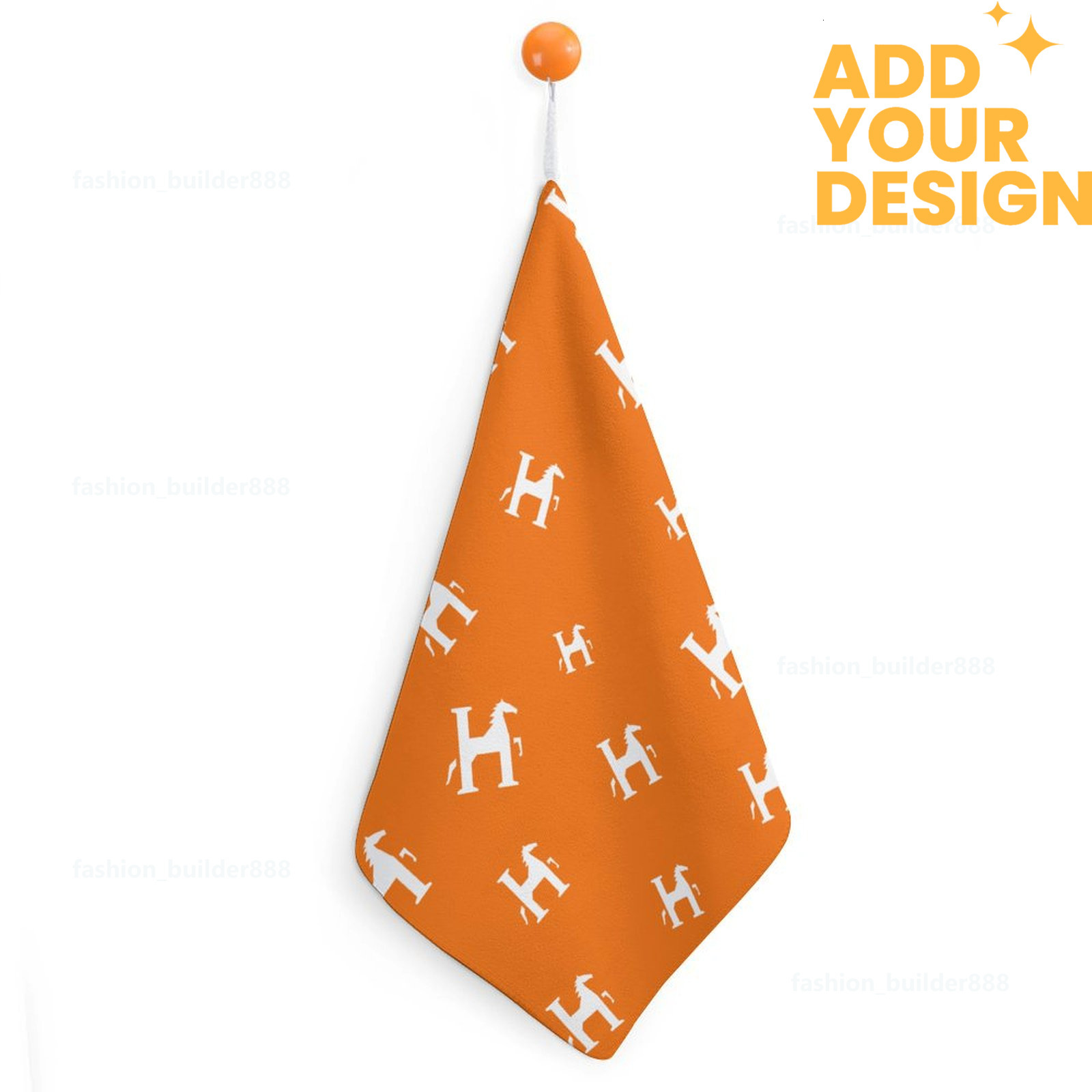 Custom Designer H Towels Luxury Horse Pattern Premium Hand Towels Set 11 by 11 inches Ultra Soft and Highly Absorbent Gym Shower Kitchen Hotel