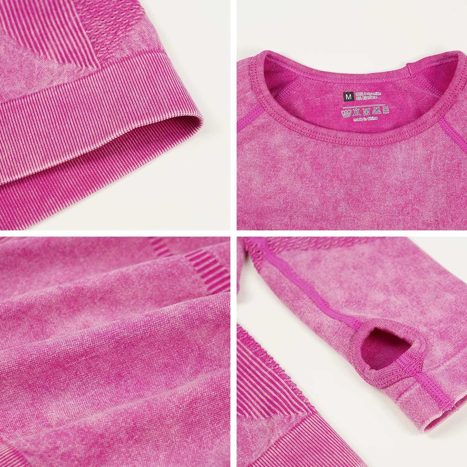 Mileegirl 2pcs Gym Sets Women Seamless Sports Pants Hollow Out Long sleeves Top Fitness Winter Fall Workout Legging Warm Outiftst251219