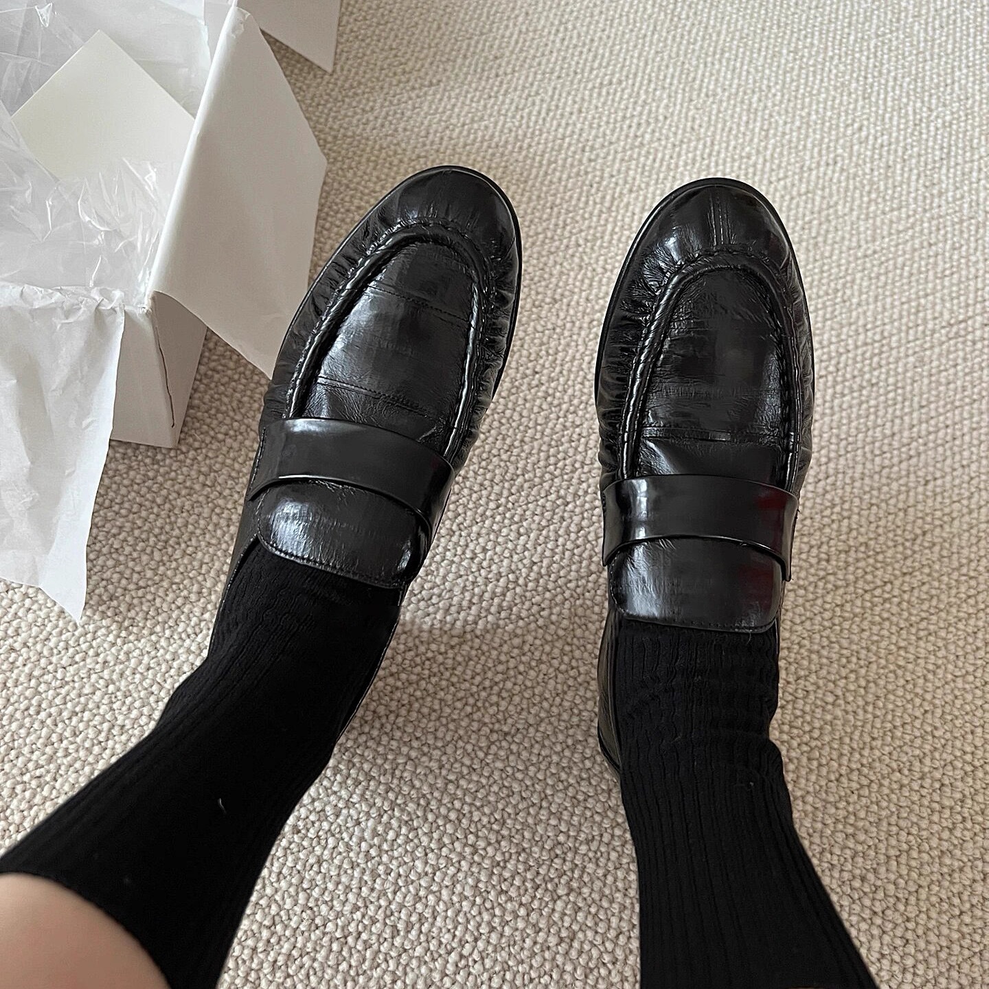 Dress Shoes Fashion Withered Retro Crocodile Flat Leather Loafers Women Nordic Minimalist Office Lady Casual