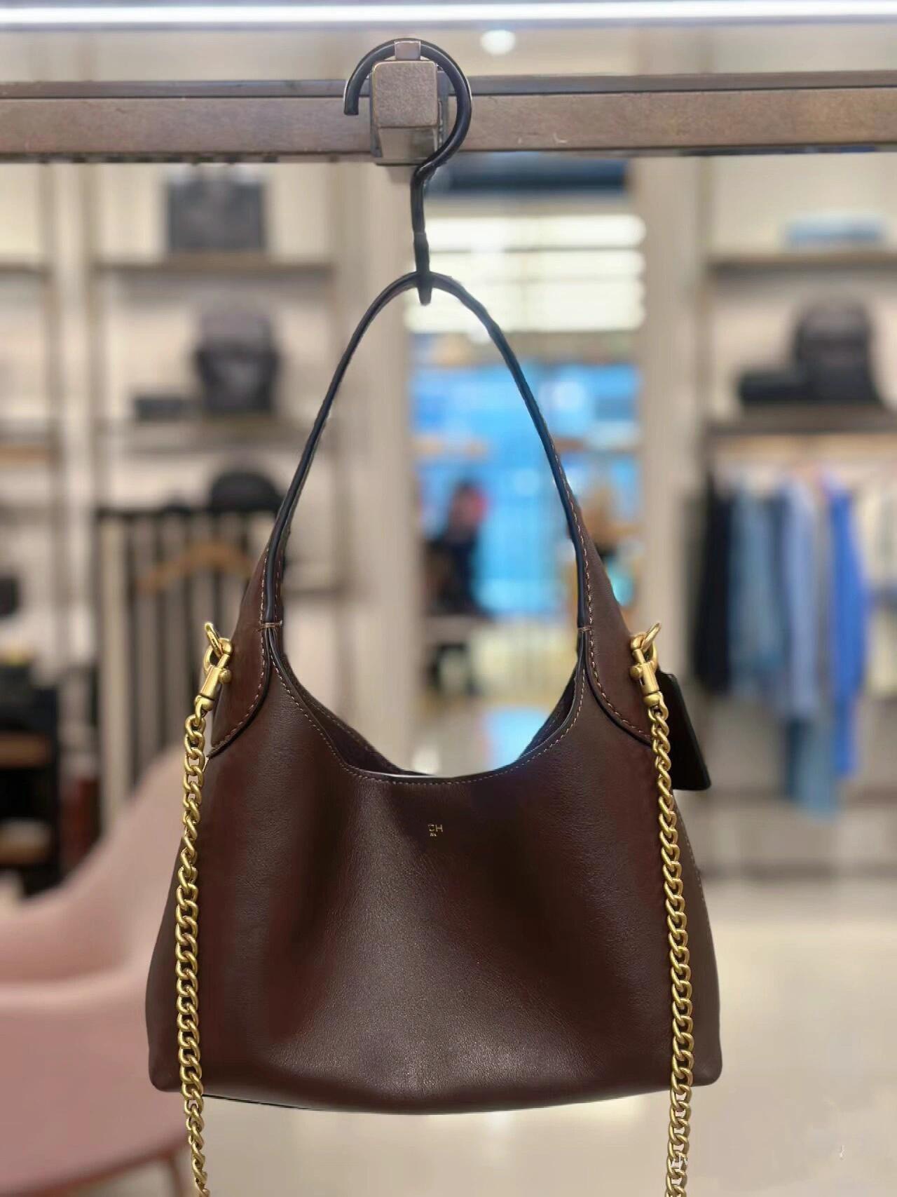 Luxury designer bag Brooklyn large capacity hobo underarm bag retro shoulder portable tote bag 01