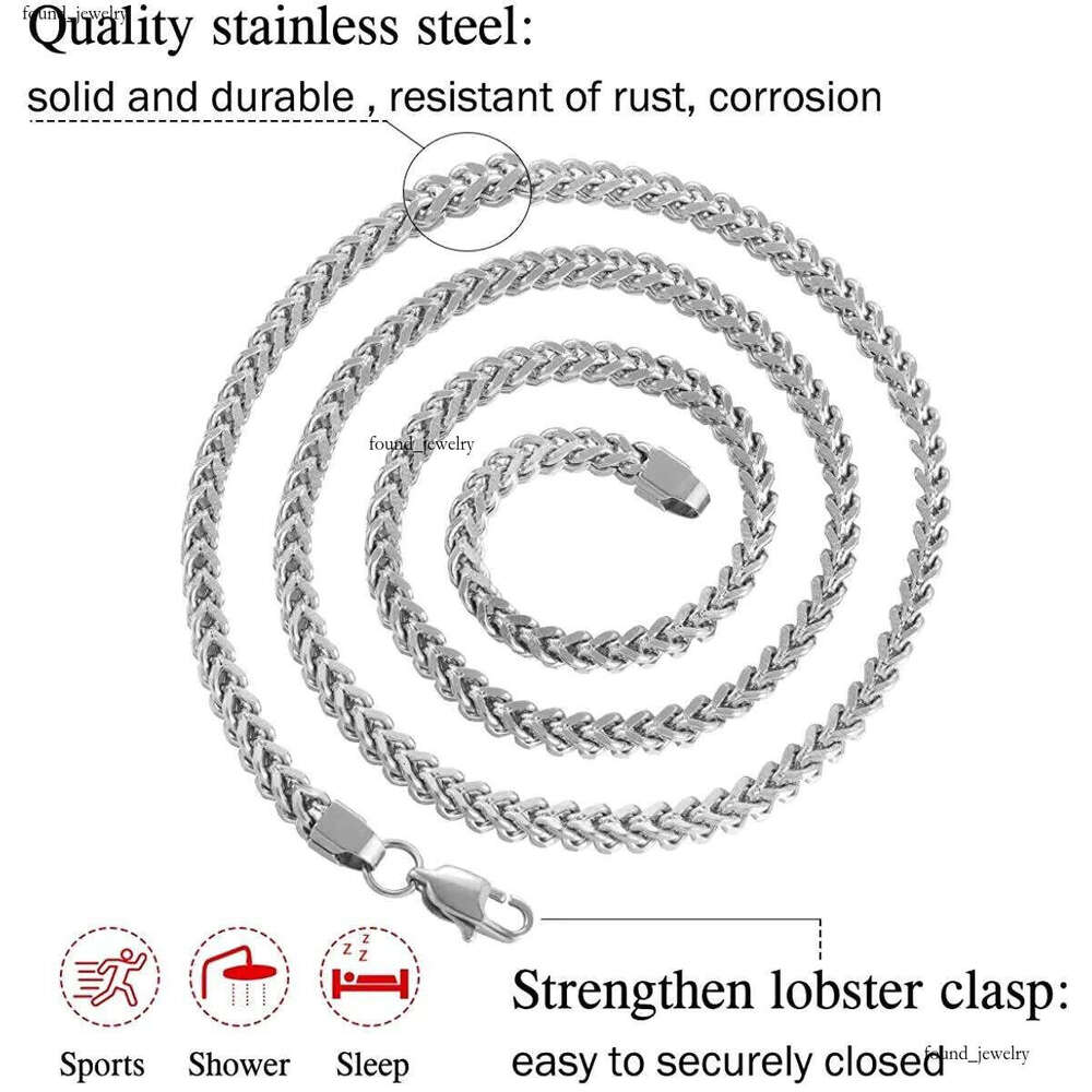 Wholesale New Trend Charm Men's Jewelry Sterling Silver Platinum Plated Franco Chain Necklace