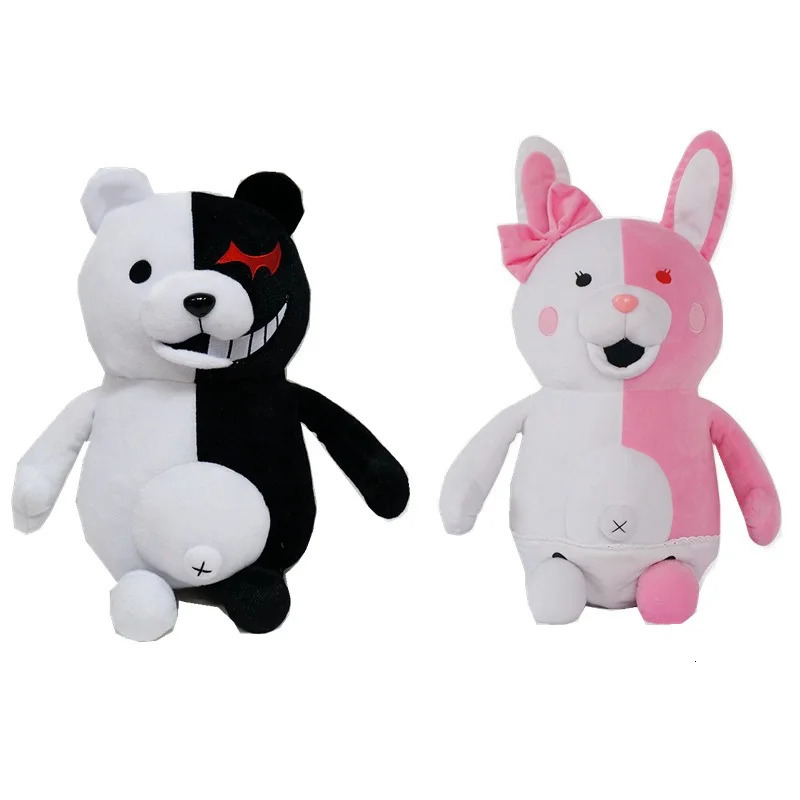 25cm Anime Dangan Ronpa Super Danganronpa 2 Monokuma BlackWhite Bear Plush Toy Bear Soft Stuffed Animal Dolls Toys 251216