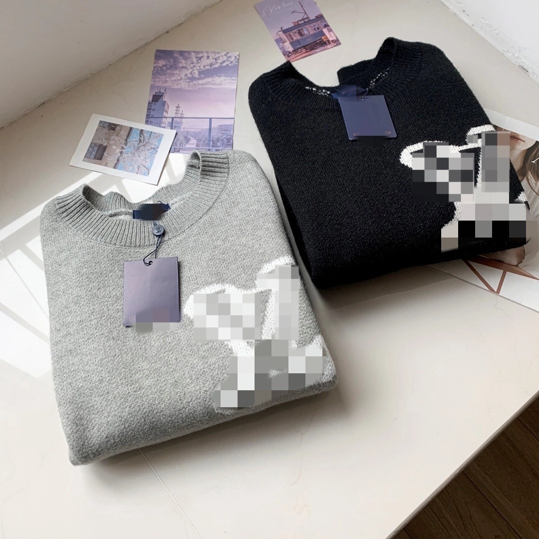 Lujia Unisex Knitted Crew Neck Sweater 25SS Autumn Winter Heavy Craftsmanship Meticulous Production Soft Warm Daily Casual Sweater