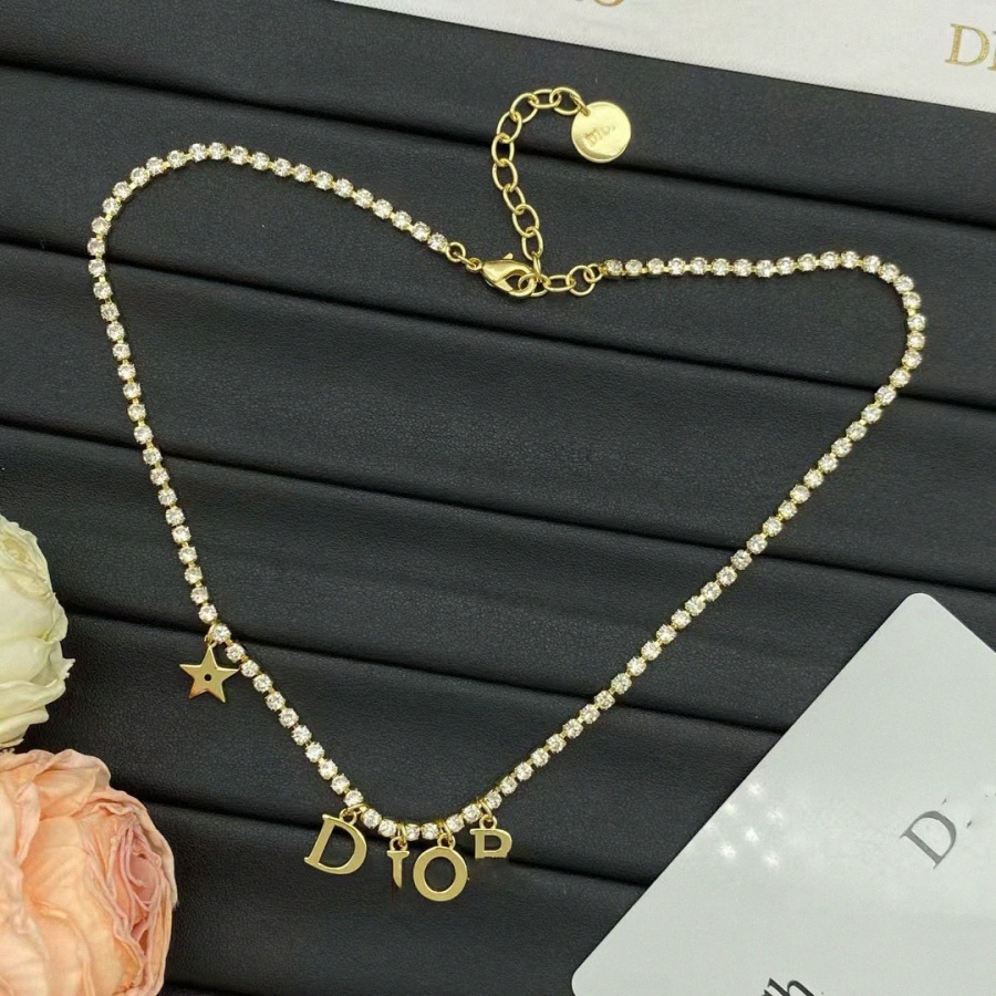 Top quality 18k Letter Diamond necklace women Designer Necklace Pendant Necklaces Lady fashion Classic jewelry for wedding party T6rM#