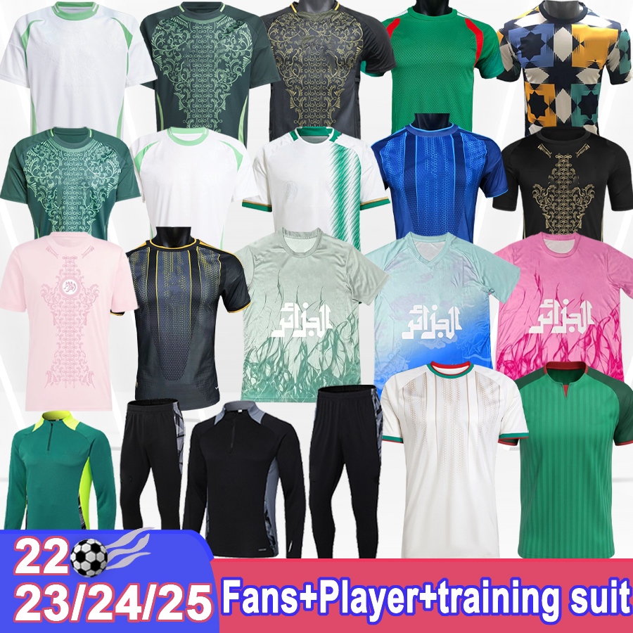 22 26 Algeria Players Fans Soccer Jerseys BENRAHMA BOUNEDJAH MAHREZ ZERROUKI Home Away 3rd Training Wear Football Shirts Uniforms