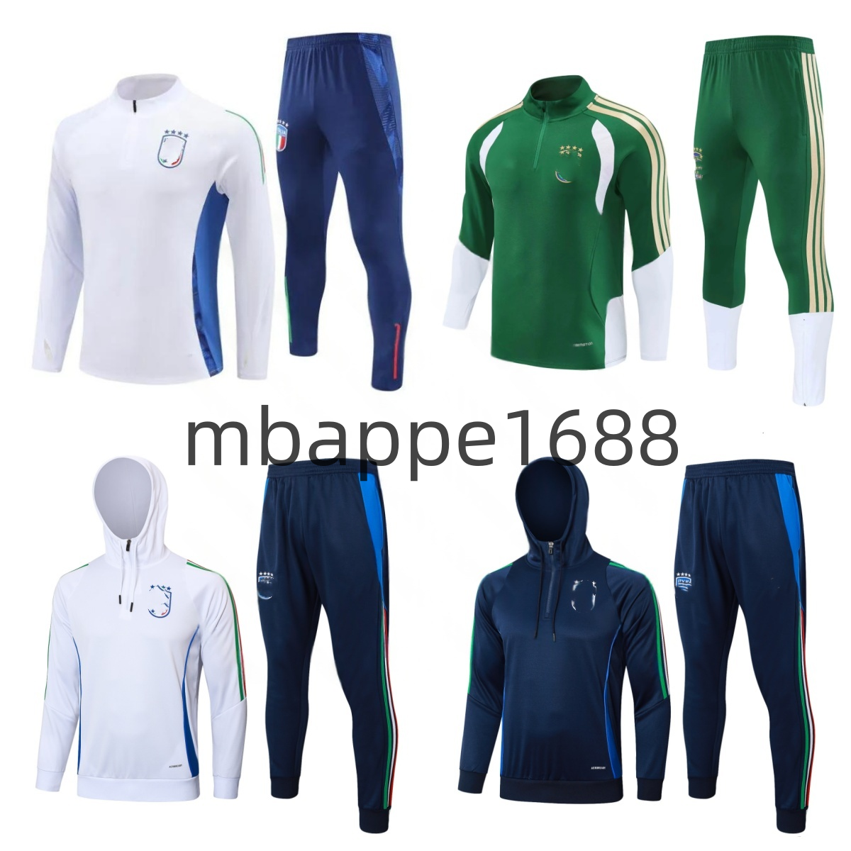 2026 italy footbal Training clothesl soccer jersey kit Italia Soccer Sets 25 26 half-zipper long-sleeved tracksuits chandal futbol survetement Training top