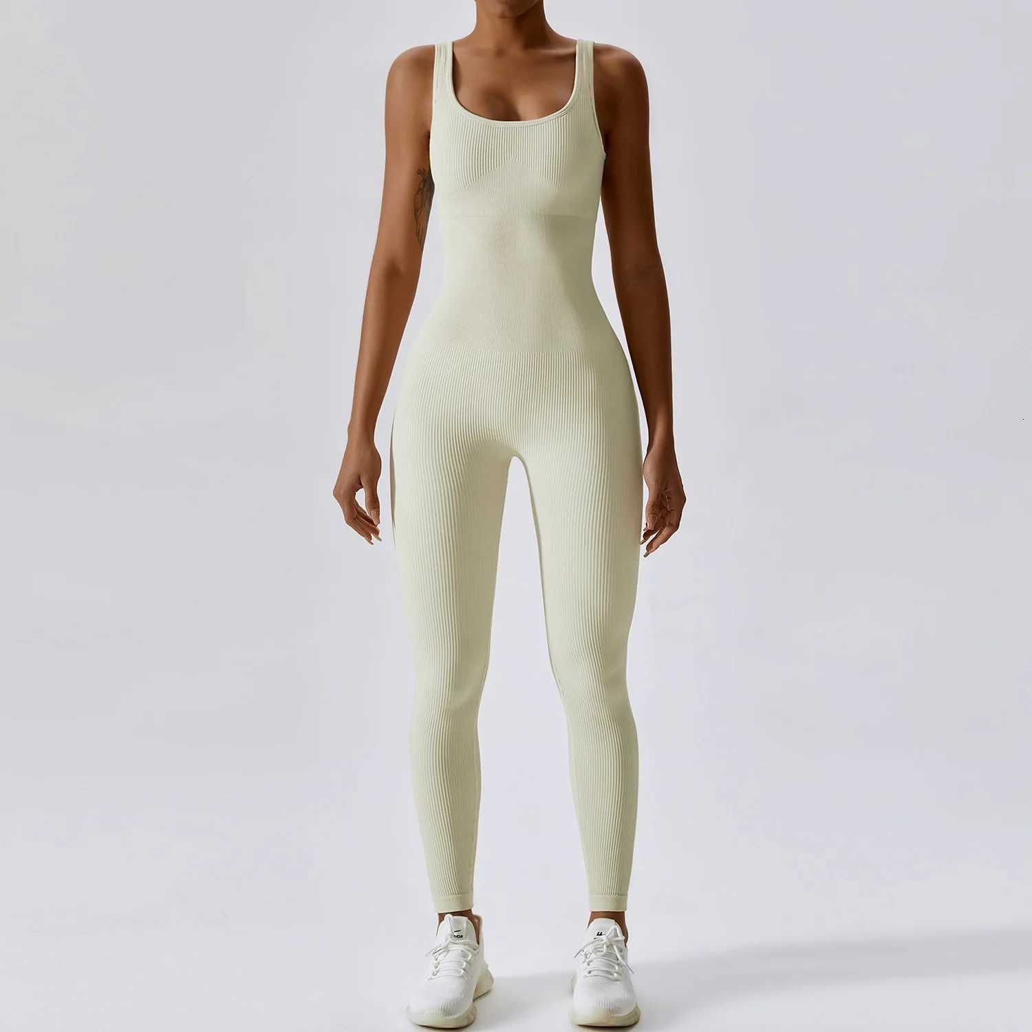 Womens Tracksuit Seamless Yoga Set Yoga Jumpsuits One Piece Workout Rompers Sportswear Gym Set Ribbed Workout Clothes for Woment251219