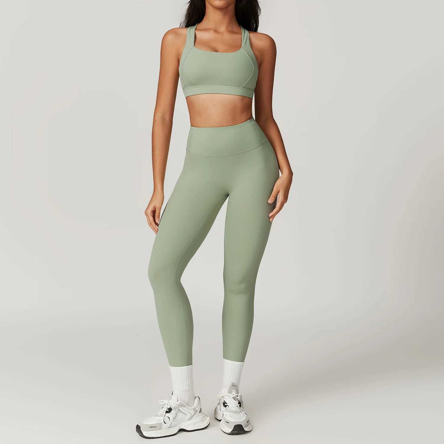 Womens Tracksuit 2PCS Fitness Suit Yoga Sets Sportswear Workout Sports Bra High Waist Leggings Gym Clothing Push Up Sports Suitt251219