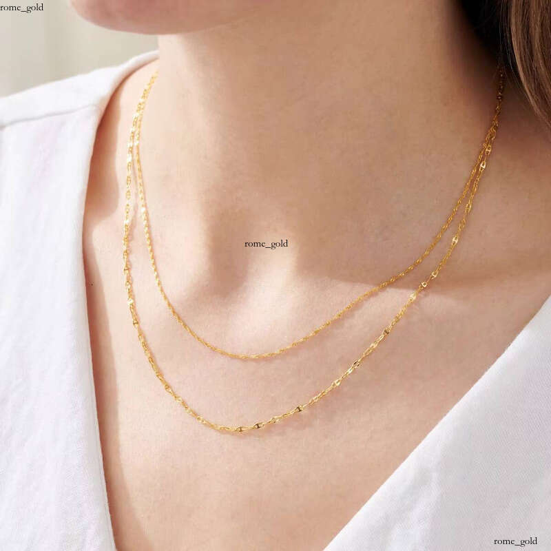 Wholesale Manufacturer Hemp Rope Pure Fine Jewelry AU750 18k Real Gold Chain Necklace