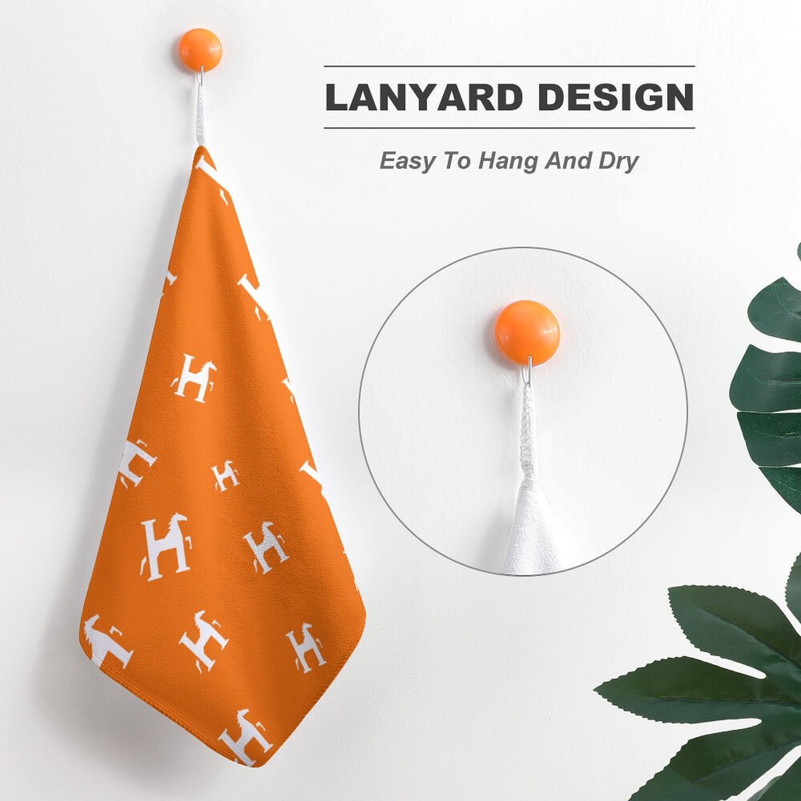 Custom Designer H Towels Luxury Horse Pattern Premium Hand Towels Set 11 by 11 inches Ultra Soft and Highly Absorbent Gym Shower Kitchen Hotel