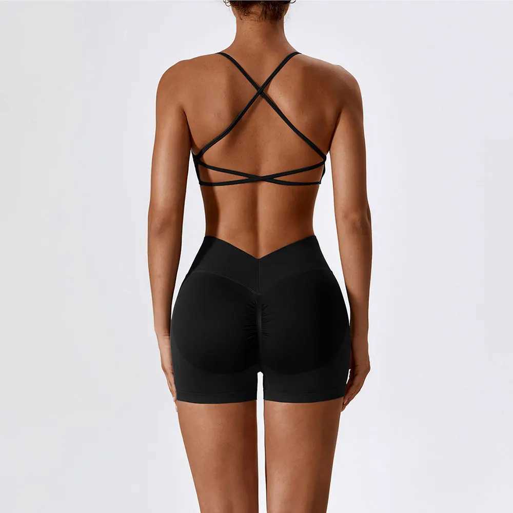 Seamless Yoga Set Gym Suits With Shorts Crop Top Sexy Bra Womens Pants 2 Pieces Set Running Workout Outfit Fitness Clothingt251219