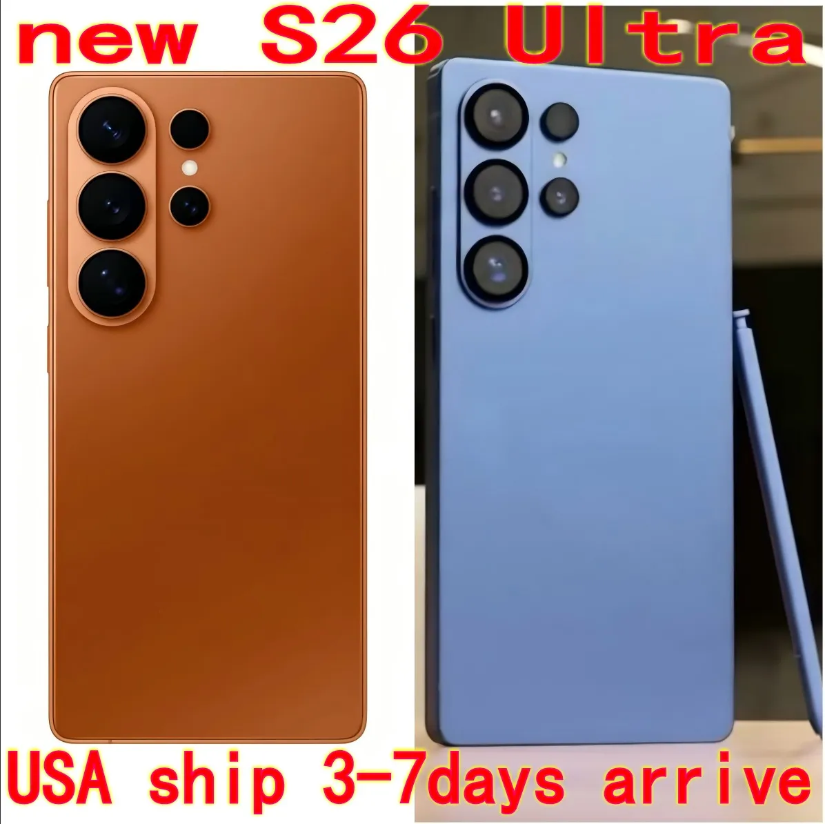 New S26 Ultra 5G Smartphone 16GB+1TB mobile phone LTE Ten Core Full Screen Fingerprint Facial Recognition 20MP Camera