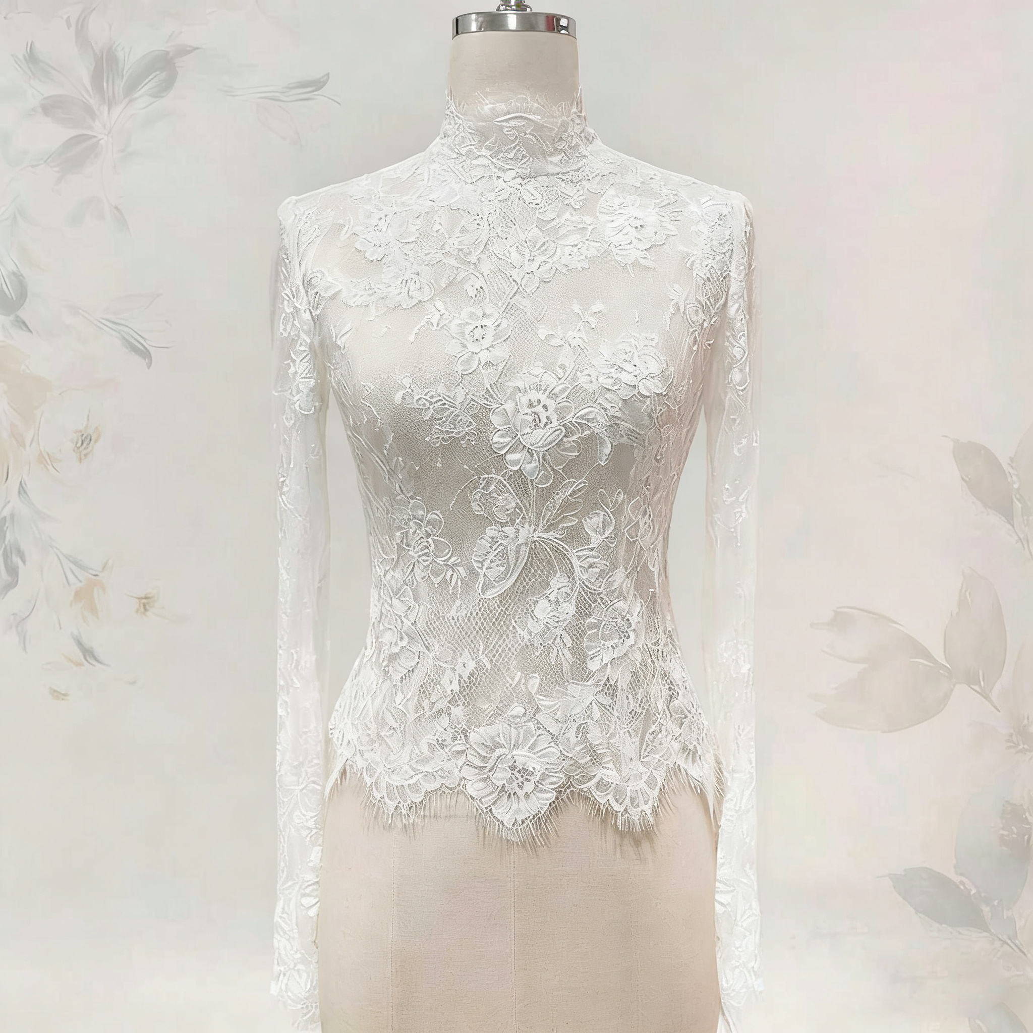 Bridal Jaket Wedding Wraps Top Woman Boleros Party Long Sleeve Lace Accessories Covers Shoulders for Party Customized