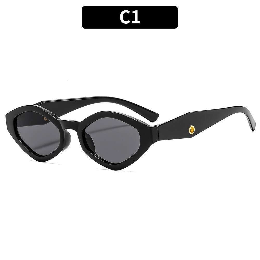 Fashion New Polygonal Temperament Small Frame UV Protection Street Style Sunglasses for Women Internet Celebrity Trendy Glasses
