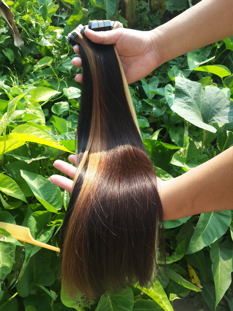 Tape In Human Hair Extensions Skin Weft Tape In Extensions Invisible, Double-sided Adhesive, Comfortable, Easy To Wear, Straight 10A 100g/40piece Fact