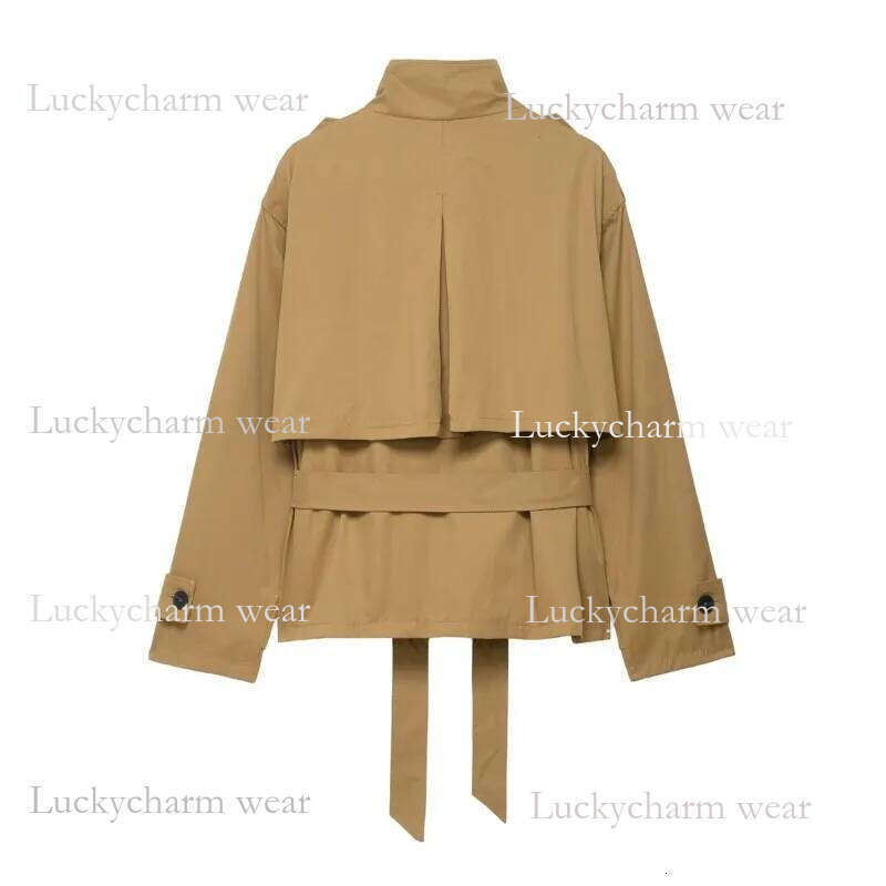 Hipseam Mid Waist Pants Set Women Casual Autumn High Collar Short Trench Coat Shorts Button Skort Female Outfit