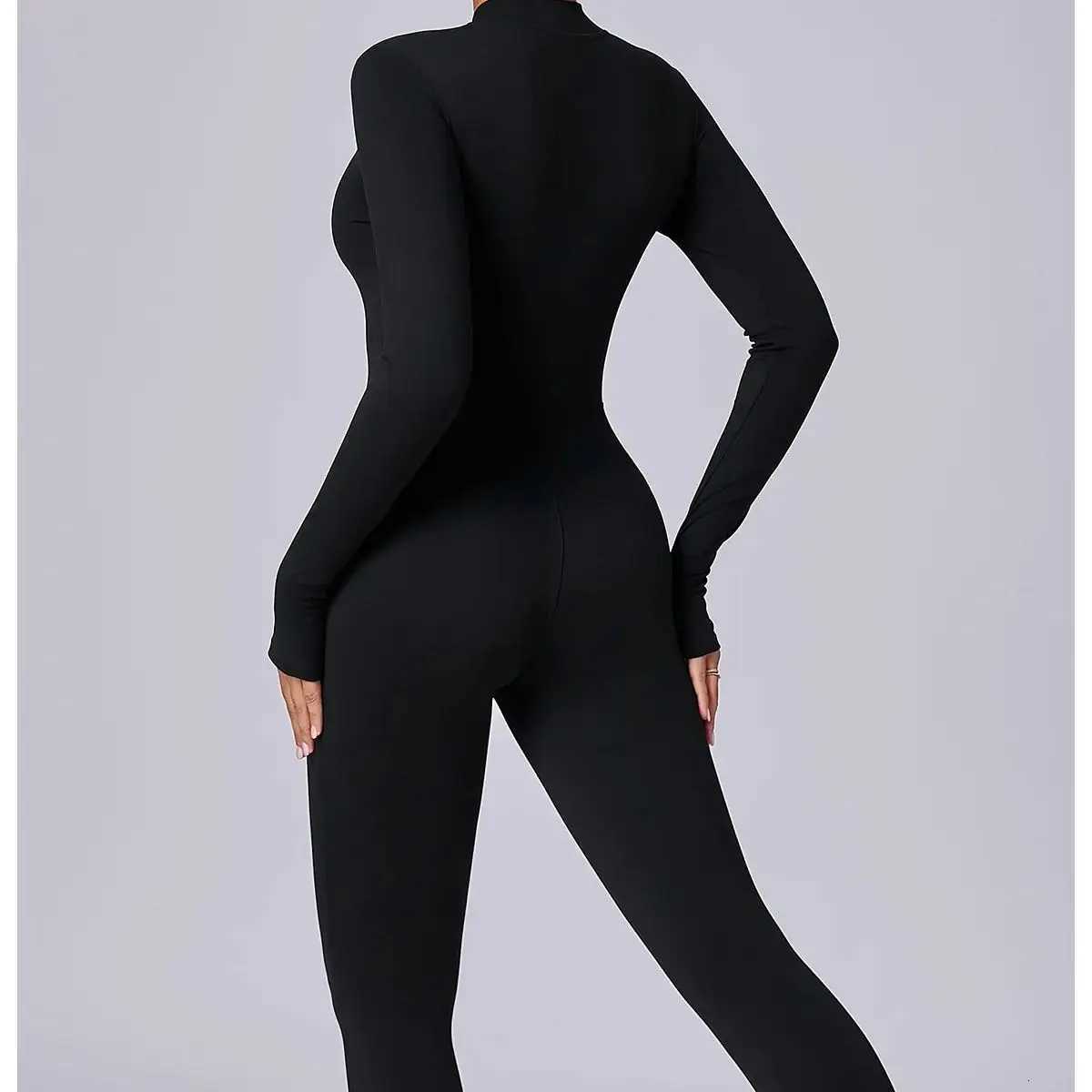 Sportswear Women Without Chest Cushion Jumpsuit with Finger Hole Fitness suit with Half zipper Yoga Jumpsuit Womens One-Piecet251219